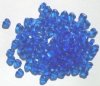 100 6mm Transparent Sapphire Glass Heart Beads